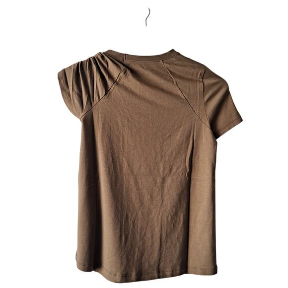 NWT Universal Standard Dione Twist Tee Top Military Olive Green Women's 00 | 4XS - Picture 3 of 10